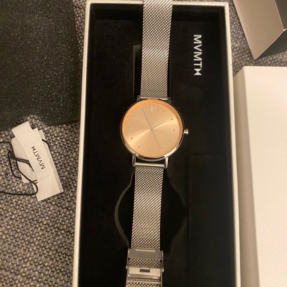 MVMT Silver and Rose Gold Women's Watch